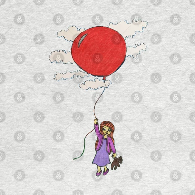 Girl With Red Balloon, “I’ll FlyAway” by LuvbuzzArt